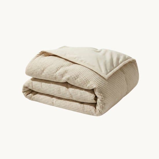 Y-NOT Dreambed Signature All Year Waffle Sand 140x220 - Eenpersoonsdekbed - Dekbed Zonder Overtrek - Dreambed Specials All Year - Wasbaar Hoesloos Dekbed - 30 dagen proefslapen - Dekbed met vaste overtrek - All year winterdekbed & zomerdekbed