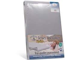 H&D Topper Hoeslaken - 100% Jersey Katoen - 180x200 cm - Tot 15cm matrasdikte - 220 g/m² - Grijs
