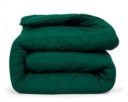 DoubleDry 2 in 1 Dekbed 200x200 - Tweepersoons wasbaar dekbed zonder overtrek - donker groen