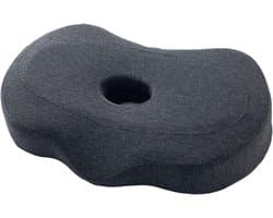 Kussen - Piercing Kussen - Nekbeschermer - Kussen Wasbaar - Comfortabel - Klein Kussen met Oorgat - voor - Zijslapers Cadeaus - Donkergrijs