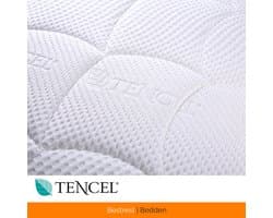 Topdekmatras - 160x210 - (MET SPLIT) Split Topper - Koudschuim HR55 - Topmatras - BestRest Bedden® - Tencel Hoes - Wit - Extra veerkrachtig