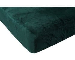 Zachtbeddengoed.nl - Hoeslaken - Matras - Topper - Velvet - Tweepersoons - 180x220 cm - Hoekhoogte tot 25 cm - Groen - Laken - Zacht - Comfortabel - Kwalitatief - Beddengoed - Hoeslakens