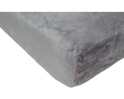 Zachtbeddengoed.nl - Hoeslaken - Matras - Topper - Velvet - Tweepersoons - 160x200 cm - Hoekhoogte tot 25 cm - Grijs - Laken - Zacht - Comfortabel - Kwalitatief - Beddengoed- Hoeslakens