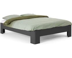 B Bright Fresh 400 Bed 120 x 200 cm - Bedframe Antraciet - Bedombouw - Instaphoogte: 40cm - Tweepersoonsbedden