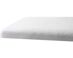 Waterdicht-Molton-Iconti-Badstof-Topperbeschermer -Wit-Rondom Elastiek - 2Persoons-140x200 cm -Hoekhoogte 17 cm