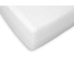 Briljant Home Molton Hoeslaken - 200x210 - Wit - 100% Katoen