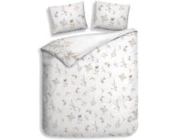 Heckettlane Dekbedovertrek Katoen Satijn Giotto - Off White - 100% Katoen-Satijn - Dekbedovertrek 200x200/220cm - Tweepersoons - Padua