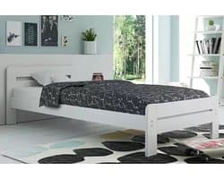 BMS DALLAS - Bed - 140 x 200 cm - Wit - Inclusief Matras