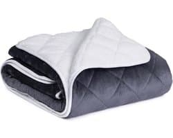 Verzwaringsdeken Celeste – 150x200 cm, 7 kg, dubbelzijdig fleece grijs/wit