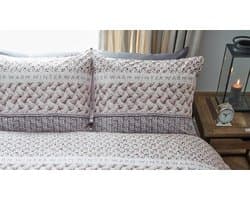 Riviera Maison Winter Warm - Dekbedovertrek - Tweepersoons - 200x200/220 cm - Grijs