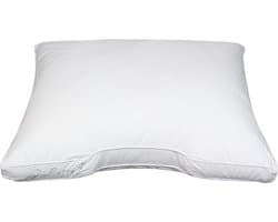 Polydaun Juliette hoofdkussen - ergonomisch - GRS gerecyclede Fiberdaun vulling - 800 gram - 65x55x5/0 cm