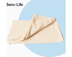 SensoLife overtrek voor Verzwaringsdeken – 150 x 200 cm – 100% Katoen – Zomer overtrek - Heerlijk zachte OVERTREK voor weighted blanket – PREMIUM kwaliteit – ecru