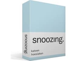 Snoozing - Katoen - Hoeslaken - Tweepersoons - 120x200 cm - Hemel