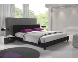 Meubella - Tweepersoonsbed George - Zwart - 160x200 cm