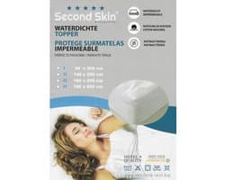 Second Skin - MOLTON - waterdichte - TOPPER beschermer - 140x200 - matrasbeschermer voor topper - waterdicht en ademend