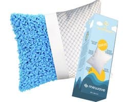 Mewave Cloudy - Hoofdkussen - Afstelbaar - Memory Foam - Geschikt voor rug-, zij- en buikslapers - Hervulbaar hoofdkussens voor nekklachten – Traagschuim - Pillow