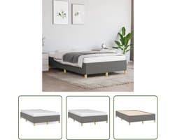 vidaXL Donkere Kleuren - Bedframe - Bedframe zonder matras 120x200 cm stof donkergrijs - Tweepersoonsbed - Houten Bedframe - Stof Bedframe