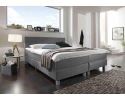 Boxspring Bravo - 180x220 cm - Luxe Pocketvering - Stof Grijs