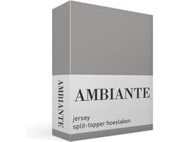 Ambiante jersey split-topper hoeslaken - Tweepersoons - Grey