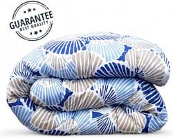 Premium Dekbed bedrukt - Zonder hoes ( 2 in 1 ) - Tweezijdig - 240 x 220 cm - Schelp / African Blue
