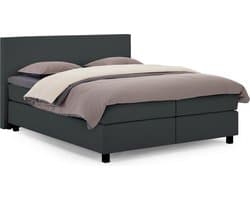 Karlsson Autentik Tunn complete boxspring met pocketvering matras - 140x200 cm - Antraciet