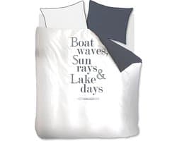 Riviera Maison Lake Days dekbedovertrek - Tweepersoons - 200x200/220 - Marineblauw