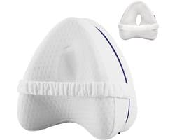 Orthopedisch Kniekussen - Ergonomisch - Zijslaapkussen - Elastische Band - Wit