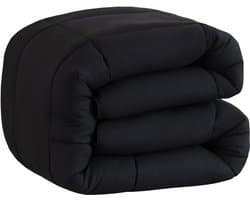 Snoozella ComfyBed 140x200 - Zwart - Dekbed zonder overtrek - Wasbaar hoesloos dekbed - 30 nachten proefslapen - All season winterdekbed & zomerdekbed