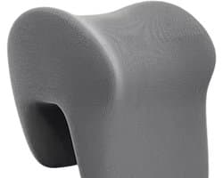 Hoofdsteun Kussen - Neksteun Ondersteuning - Comfort Verhoging - Ergonomisch Ontwerp - 28 x 15 cm - Donkergrijs