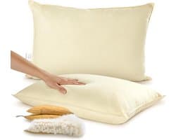 Biologisch Kapok Kussen - Natuurlijk Slaapkussen - Rustig Slapen - 100% Puur Kapok - 50 x 71 cm - Natuurlijk