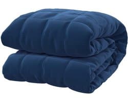 Verzwaringsdeken - Zware deken - Ontspanning bevorderen - Gelijkmatige gewichtsverdeling - 152x203 cm - Blauw