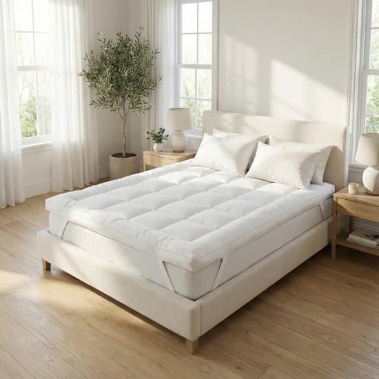 Matrastopper 10 cm - Matrasverbeteraar - Extra Slaapcomfort - Hypoallergeen Gewatteerd - 180x200 cm