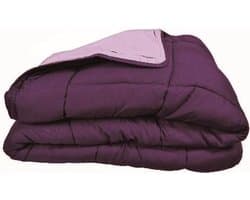 Bedrukt Dekbed Hoesloos Wasbaar Zonder Overtrek Lits Jumeaux - Paarsw & Lila 240x220cm