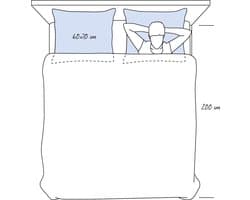 Hoofdkussen - Frankenstolz -  gestept Afrikaans katoen - 60x70