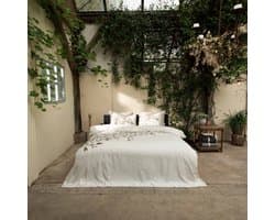 Kayori Habo Dekbedovertrek Katoenperkal - 200x200-220 + 2 slopen - Tweepersoons - Egyptisch Perkal 300TC - Zand