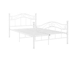 Tweepersoonsbed | Dubbelbed | Volwassenenbed | Bedframe metaal wit 120x200 cm
