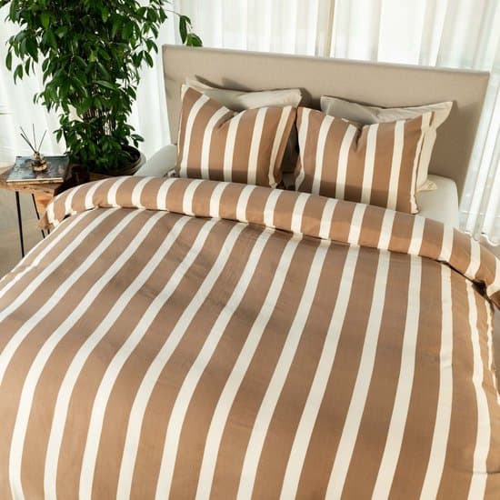 Kayori Dasshu Dekbedovertrek Katoensatijn - 200x200-220 + 2 slopen - Tweepersoons - Taupe