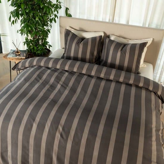 Kayori Dasshu Dekbedovertrek Katoensatijn a - 240x200-220 +2 slopen - Lits-jumeaux - Antracite