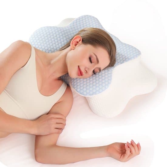 Traagschuim Kussen - Memory foam kussen - Vlinder Slaap Memory Nek Kussen - Langzaam Rebound Comfortabel - Slaap Kussen - Blauw