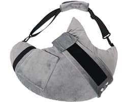 Kussen - Slaapkussen - Schouderoperatiekussen - Met zakje - Draaibaar manchetkussen - 46×43×14 cm - Geschikt om te slapen - Essentieel voor schouderoperaties - Draaibaar manchetkussen - Grijs