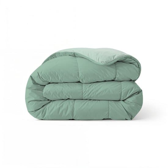 Zelesta Comfort Duo Dekbed zonder overtrek - Wasbaar Hoesloos dekbed - Met vaste overtrek - 2 in 1 - Mintgroen & Lichtgroen - 240x200cm