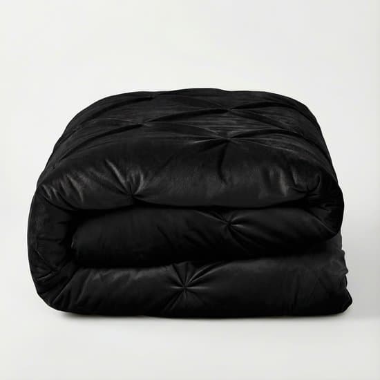 Sleeptime 2 in 1 Velvet Pintuck Dekbed zonder Overtrek - 200 x 200 cm - Zwart