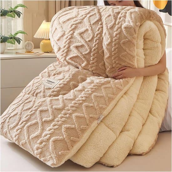 Extra Warm Winterdekbed - Dik en Zacht Dekbed met Lamsfluweel Gevoel - Geschikt voor Alle Seizoenen - 200x230cm