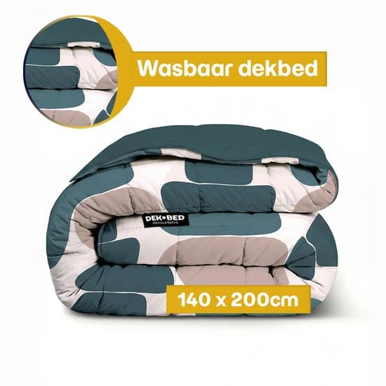 Dekbed-Discounter - Fresh and Co Dekbed Zonder Overtrek 140 x 200 cm - Wasbaar dekbed - Wasbaar op 40 graden - All season dekbed - Stacking Stones
