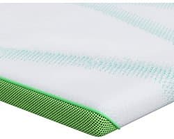 vidaXL - Matras - Topper - Wit - en - Groen - 160 - x - 200 - cm - Jacquard - Stof