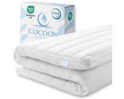 Topmatras - 140x200 - Topper HR Koudschuim - 9cm - Afritsbaar Wasbaar Tijk - Orthopedisch - Anti-allergisch - Medium hardheid - Hybrid - Topdekmatras - Topper Hotel XL - Anti Bacterieel - CertiPUR® en Okoetex gecertificeerd