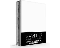 Zavelo Molton Hoeslaken Stretch - 2-persoons (140x200 cm) - Rondom Elastisch - 30 cm Hoekhoogte - Matrasbeschermer - Anti-Allergie
