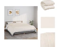 vidaXL Verzwaringsdeken - Verzwaringsdekens - Deken - Beddengoed - Verzwaringsdeken 235x290 cm 11 kg stof lichtcrèmekleurig