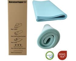 Topper Matras 140x200 - 4 cm Matrastopper - schuimplaat - middelhard - Topper