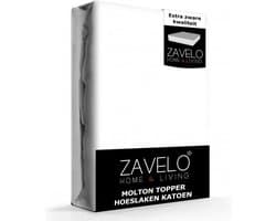 Zavelo Molton Topper Hoeslaken - 180x200 cm - 100% Katoen - 10cm Hoekhoogte - Wasbaar tot 60 graden - Rondom Elastisch - Matrasbeschermer